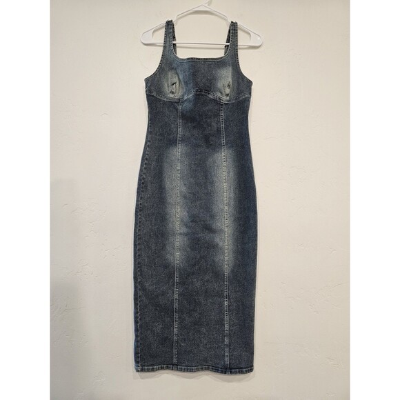 Emprada Women's Vickita Denim Midi Dress Size Large - Picture 3 of 9